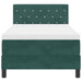 Pat cu arcuri cu headboard Verde închis 100 x 200 cm Catifea - WALTI WALTI