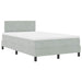Pat cu arcuri cu headboard Gri deschis 120 x 190 cm Catifea - WALTI WALTI