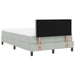Pat cu arcuri cu headboard Gri deschis 120 x 190 cm Catifea - WALTI WALTI
