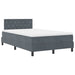 Pat cu arcuri cu headboard Gri închis 120 x 190 cm Catifea - WALTI WALTI