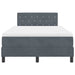 Pat cu arcuri cu headboard Gri închis 120 x 190 cm Catifea - WALTI WALTI