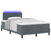 Pat cu arcuri cu headboard Gri închis 120 x 190 cm Catifea - WALTI WALTI