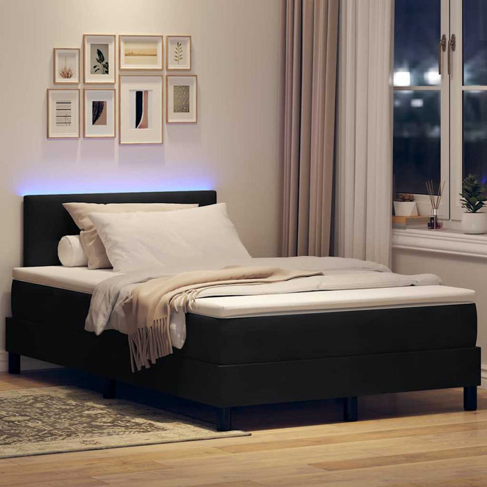 Pat cu arc LED cu saltea cu led Negru 120 x 190 cm Catifea - WALTI WALTI