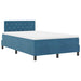 Pat cu arcuri cu headboard Albastru închis 120 x 190 cm Catifea - WALTI WALTI