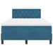Pat cu arcuri cu headboard Albastru închis 120 x 190 cm Catifea - WALTI WALTI