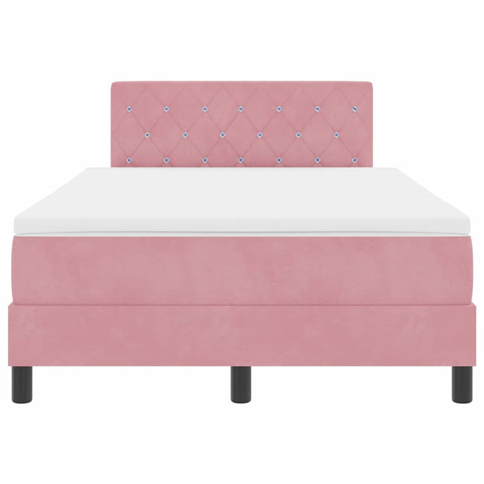 Pat cu arc LED cu headboard Roz 120 x 190 cm Catifea - WALTI WALTI