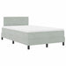 Pat cu arcuri cu headboard Gri deschis 120 x 200 cm Catifea - WALTI WALTI