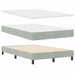 Pat cu arcuri cu headboard Gri deschis 120 x 200 cm Catifea - WALTI WALTI