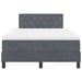 Pat cu arcuri cu headboard Gri închis 120 x 200 cm Catifea - WALTI WALTI