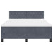 Pat cu arcuri cu headboard Gri închis 140 x 190 cm Catifea - WALTI WALTI