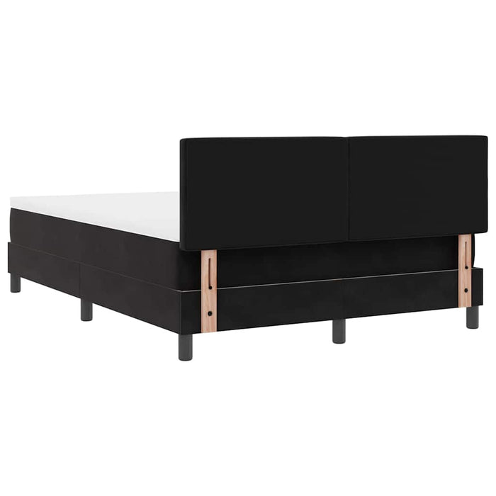 Pat cu arc LED cu saltea cu led Negru 140 x 190 cm Catifea WALTI