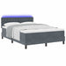 Pat cu arcuri cu headboard Gri închis 140 x 200 cm Catifea - WALTI WALTI