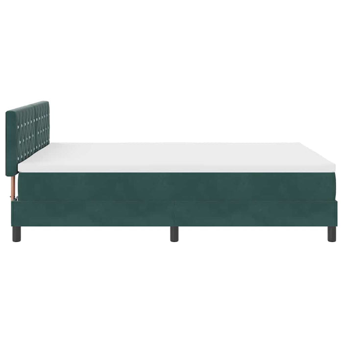 Pat cu arc LED cu saltea Verde închis 160 x 200 cm Catifea WALTI