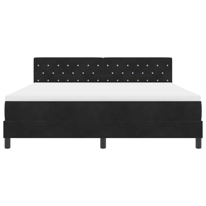 Pat cu arc LED cu saltea cu led Negru 180 x 200 cm Catifea - WALTI WALTI