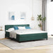 Pat cu arc LED cu saltea Verde închis 180 x 200 cm Catifea - WALTI WALTI