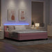 Pat cu arc LED cu saltea cu led Roz 180 x 200 cm Catifea - WALTI WALTI