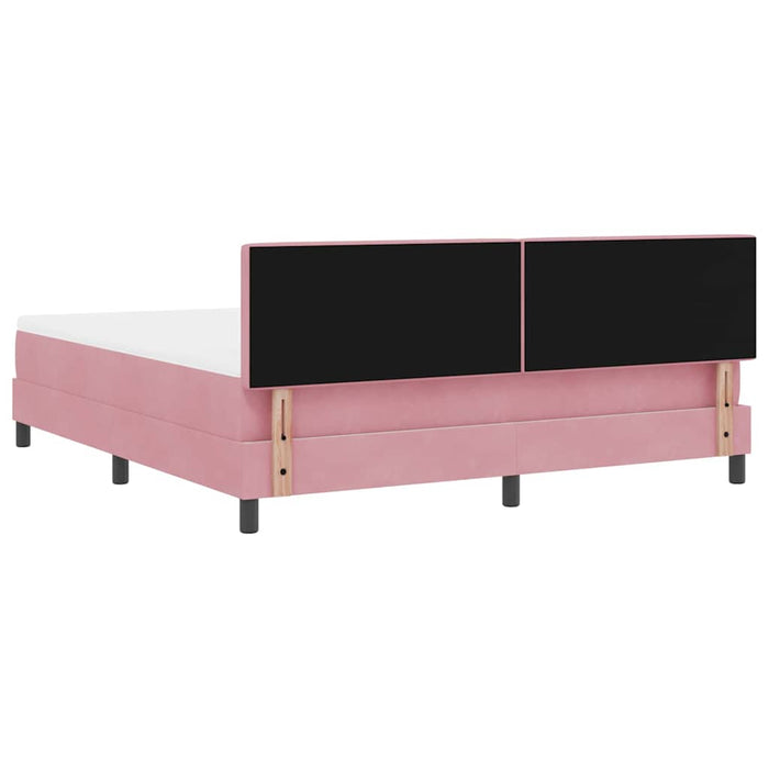 Pat cu arc LED cu saltea cu led Roz 180 x 200 cm Catifea - WALTI WALTI