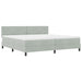 Pat cu arcuri cu headboard Gri deschis 200 x 200 cm Catifea - WALTI WALTI