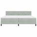 Pat cu arcuri cu headboard Gri deschis 200 x 200 cm Catifea - WALTI WALTI