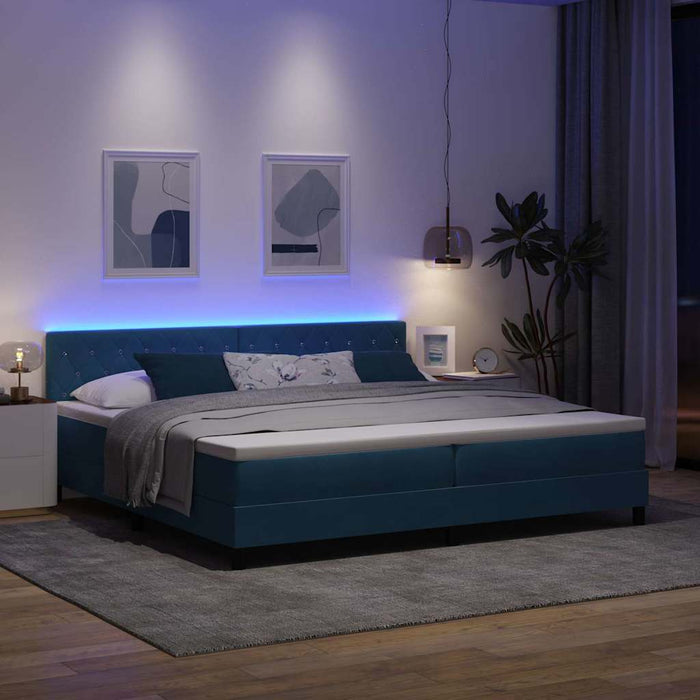 Pat cu arc LED Albastru închis 200 x 200 cm Catifea - WALTI WALTI