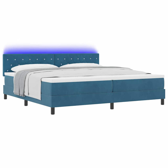 Pat cu arc LED Albastru închis 200 x 200 cm Catifea - WALTI WALTI