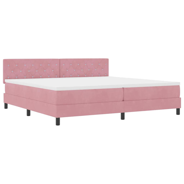 Pat cu arc LED cu saltea cu led Roz 200 x 200 cm Catifea - WALTI WALTI
