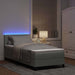 Pat cu arc LED cu benzi LED Gri deschis 80 x 200 cm Catifea - WALTI WALTI