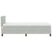 Pat cu arc LED cu benzi LED Gri deschis 80 x 200 cm Catifea - WALTI WALTI
