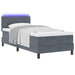 Pat cu arcuri cu headboard Gri închis 80 x 200 cm Catifea - WALTI WALTI
