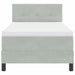 Pat cu arcuri cu headboard Gri deschis 90 x 190 cm Catifea - WALTI WALTI