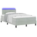 Pat cu arcuri cu headboard Gri deschis 120 x 190 cm Catifea - WALTI WALTI
