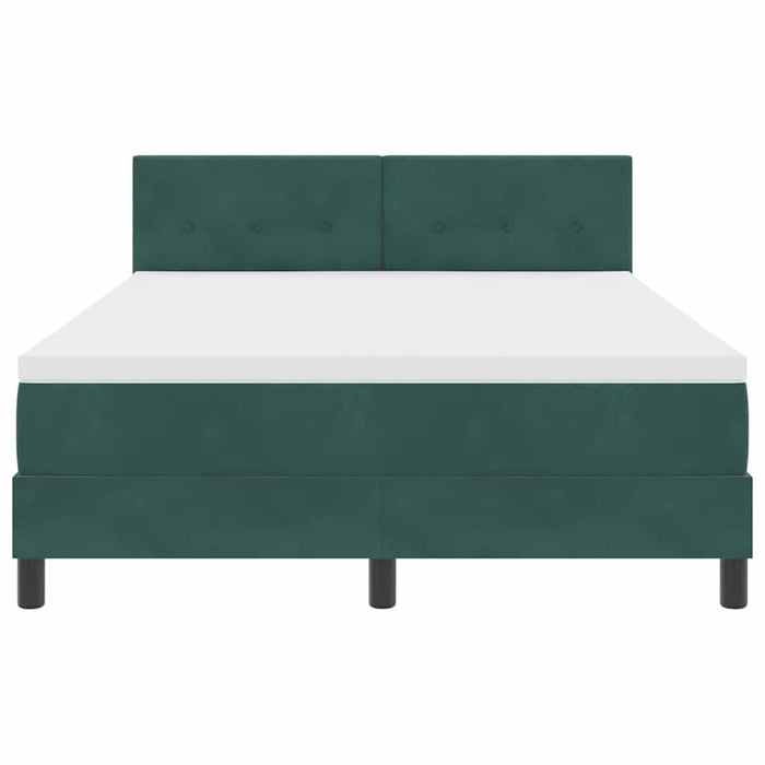 Pat cu arc LED cu saltea Verde închis 140 x 190 cm Catifea - WALTI WALTI