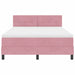 Pat cu arcuri cu headboard Roz 140 x 200 cm Catifea - WALTI WALTI