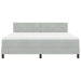 Pat cu arc LED cu saltea Gri deschis 180 x 200 cm Catifea - WALTI WALTI