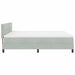 Pat cu arc LED cu saltea Gri deschis 180 x 200 cm Catifea - WALTI WALTI