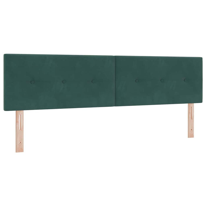 Pat cu arc LED cu saltea Verde închis 180 x 200 cm Catifea - WALTI WALTI