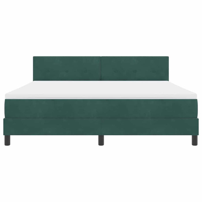 Pat cu arc LED cu saltea Verde închis 180 x 200 cm Catifea - WALTI WALTI