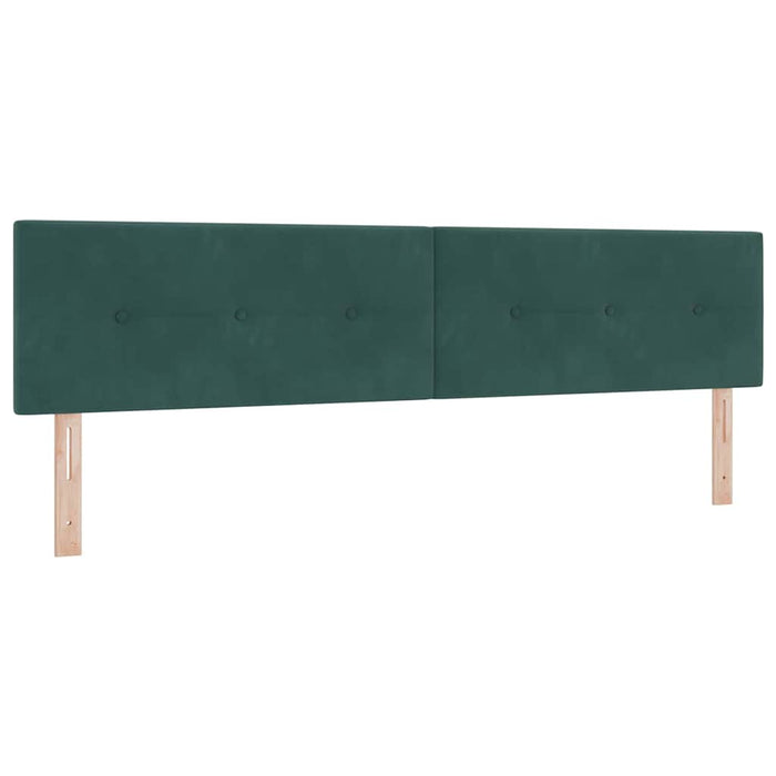 Pat cu arc LED cu saltea Verde închis 200 x 200 cm Catifea - WALTI WALTI