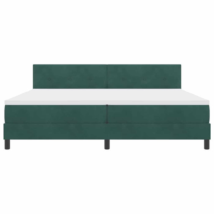 Pat cu arc LED cu saltea Verde închis 200 x 200 cm Catifea - WALTI WALTI