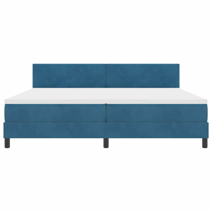 Pat cu arc LED cu saltea Albastru închis 200 x 200 cm Catifea - WALTI WALTI
