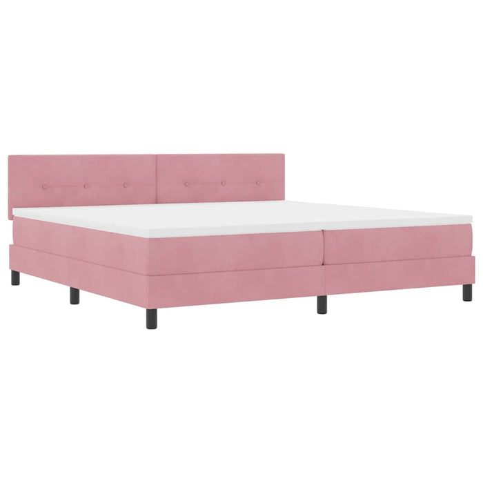 Pat cu arc LED cu saltea cu led Roz 200 x 200 cm Catifea - WALTI WALTI