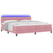 Pat cu arc LED cu saltea cu led Roz 200 x 200 cm Catifea - WALTI WALTI