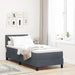 Pat cu arcuri cu headboard Gri închis 80 x 200 cm Catifea - WALTI WALTI
