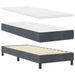 Pat cu arcuri cu headboard Gri închis 80 x 200 cm Catifea - WALTI WALTI