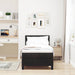 Pat cu arcuri cu headboard Negru 80 x 200 cm Catifea - WALTI WALTI