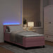 Pat cu arc LED cu benzi LED Roz 80 x 200 cm Catifea - WALTI WALTI