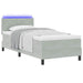 Pat cu arcuri cu headboard Gri deschis 90 x 190 cm Catifea - WALTI WALTI