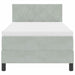 Pat cu arcuri cu headboard Gri deschis 90 x 200 cm Catifea - WALTI WALTI