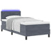 Pat cu arcuri cu headboard Gri închis 90 x 200 cm Catifea - WALTI WALTI