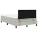 Pat cu arc LED cu saltea Gri deschis 120 x 190 cm Catifea - WALTI WALTI